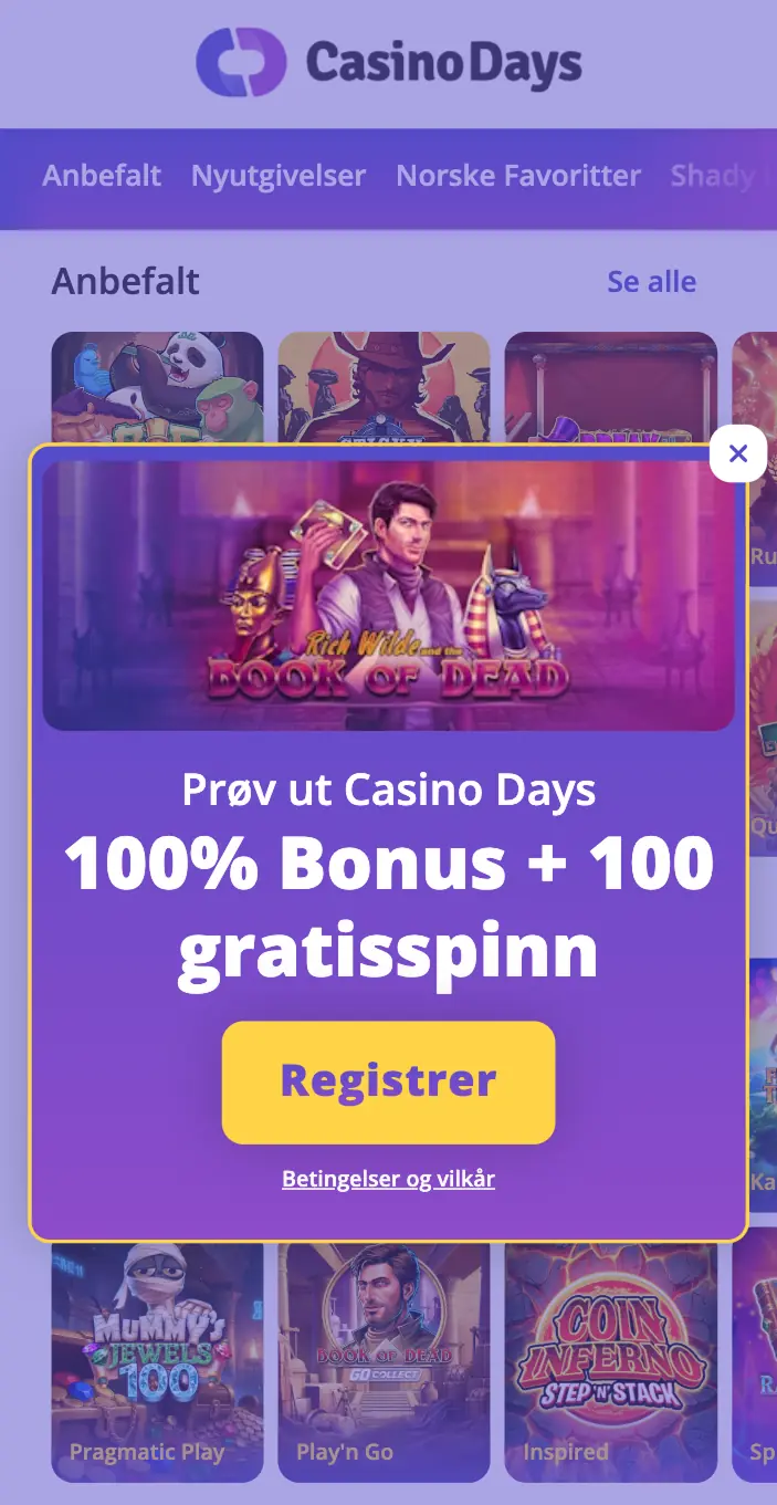 Casinodays — Casinodays bonus and promotions